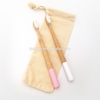 [BT28] 2019 New Model Colorful Round Natural Bamboo Toothbrush