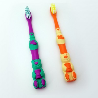 Kids Toothbrush With A Cute Character Design, Easy To Grip For Small Hands Age 2-4 years old