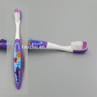 Cartoon picture thermal transfer print daily oral care clean rubber kids toothbrush