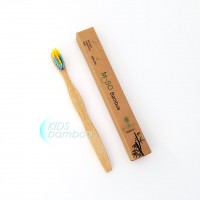 [BT00R] Biodegradable Kids Bamboo Toothbrush with Customized Kraft Box, BPA-free