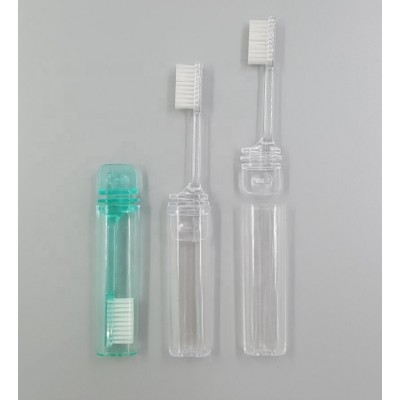 Trip detached brush and for travel portable folded putting toothbrush